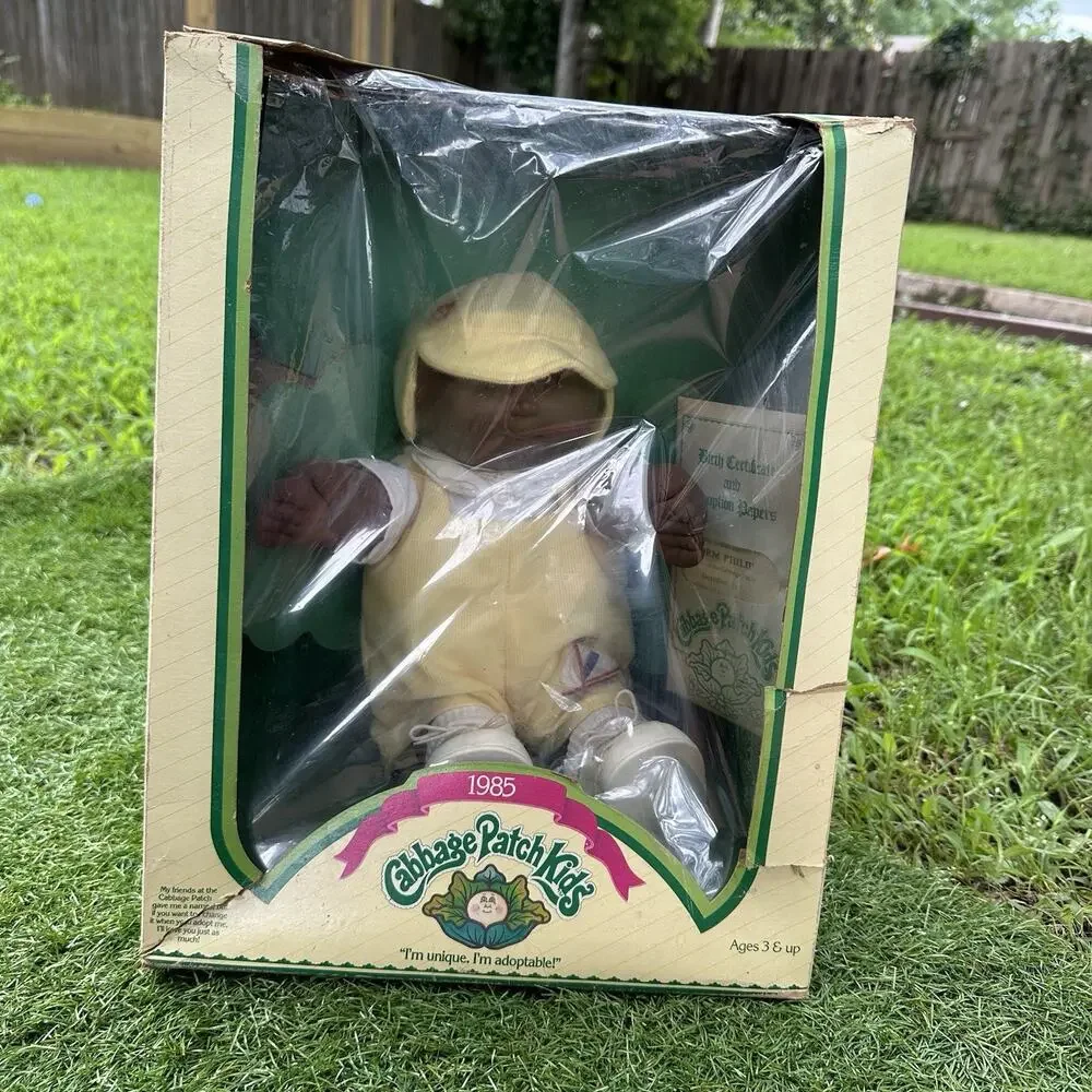 Vintage 1985 Cabbage Patch Kids Preemie Baby African American Boy Doll‎ In Box